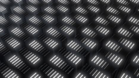 abstract 3d render of glowing cubes