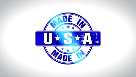 made in usa word 3d animated wooden stamp animation