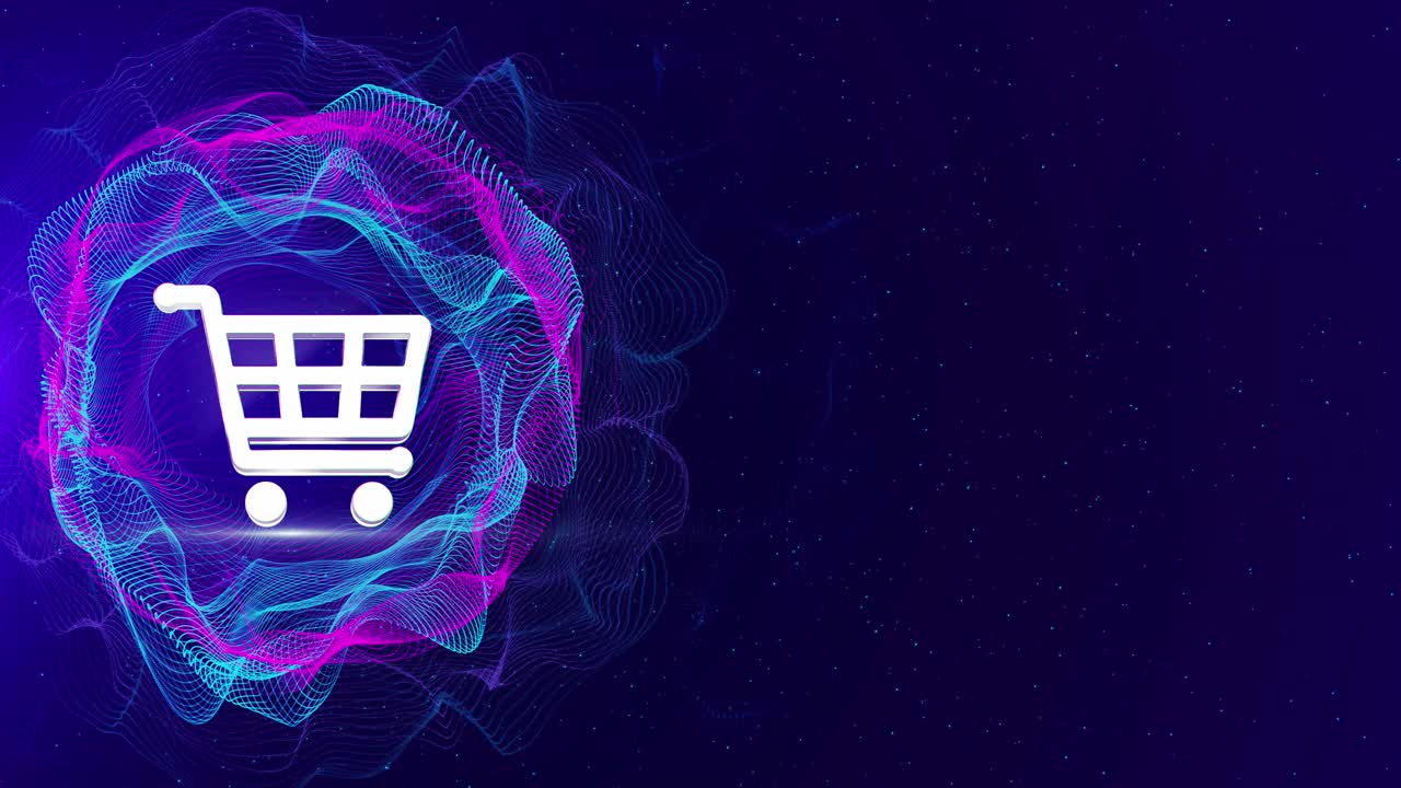 Digital cart hologram tech background online shopping evolution shop and sale sale discount shop