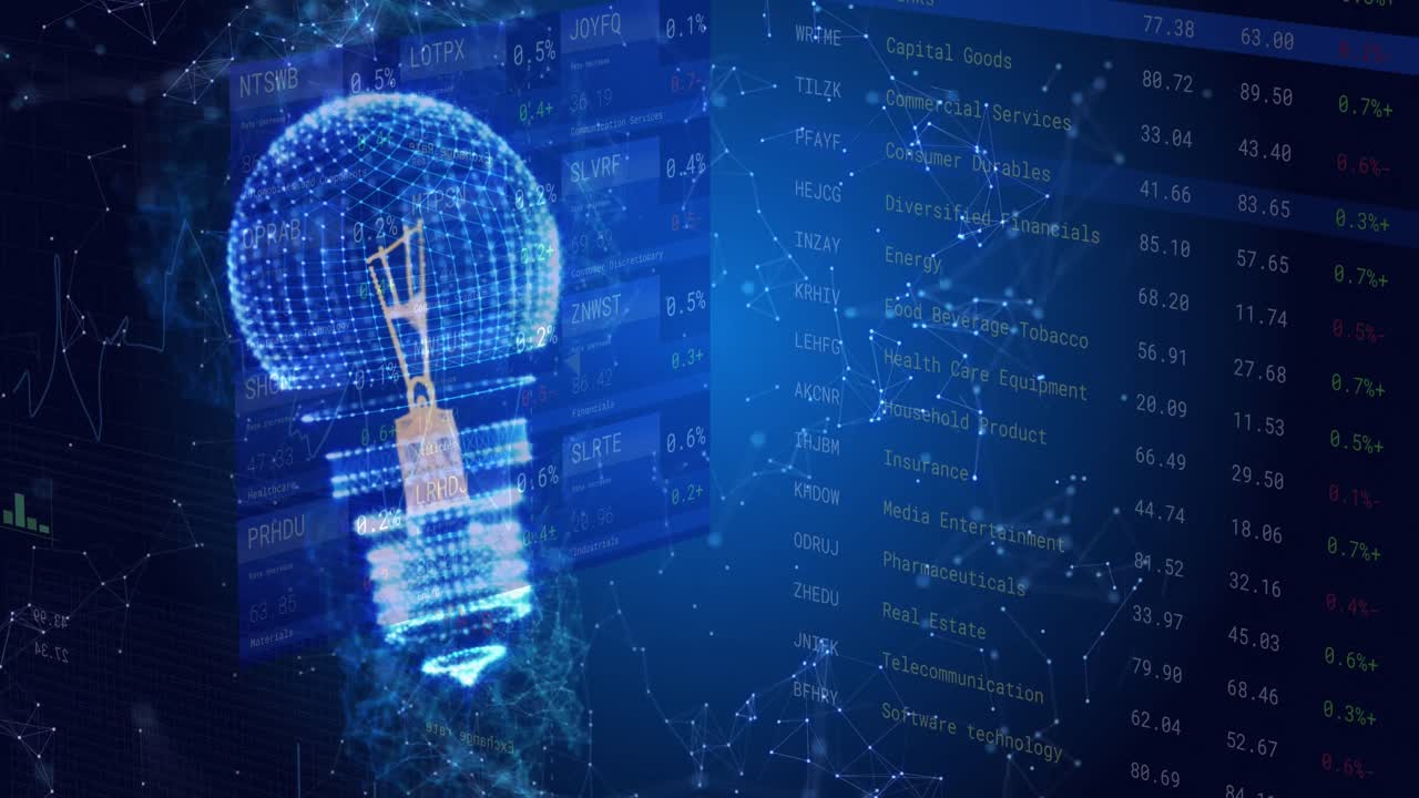 animación de la bombilla y procesamiento de datos