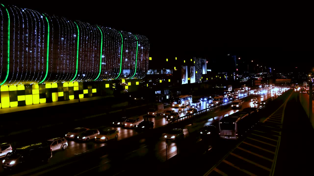 흐릿한 도시 불빛