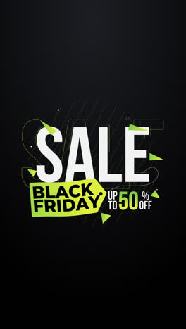 an animation of a flat design black friday concept