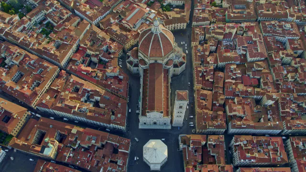 Vista aerea del Duomo di Firenze e del centro storico