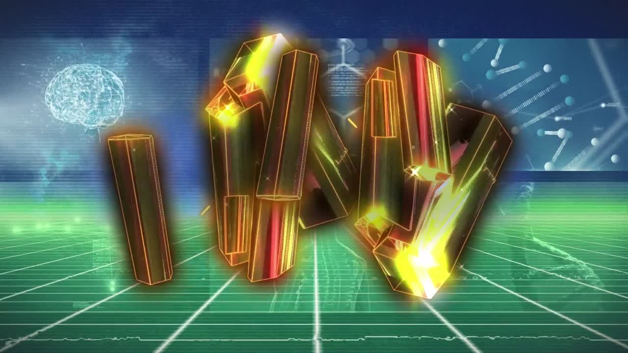 디지털 화면에서 움직이는 모양의 애니메이션