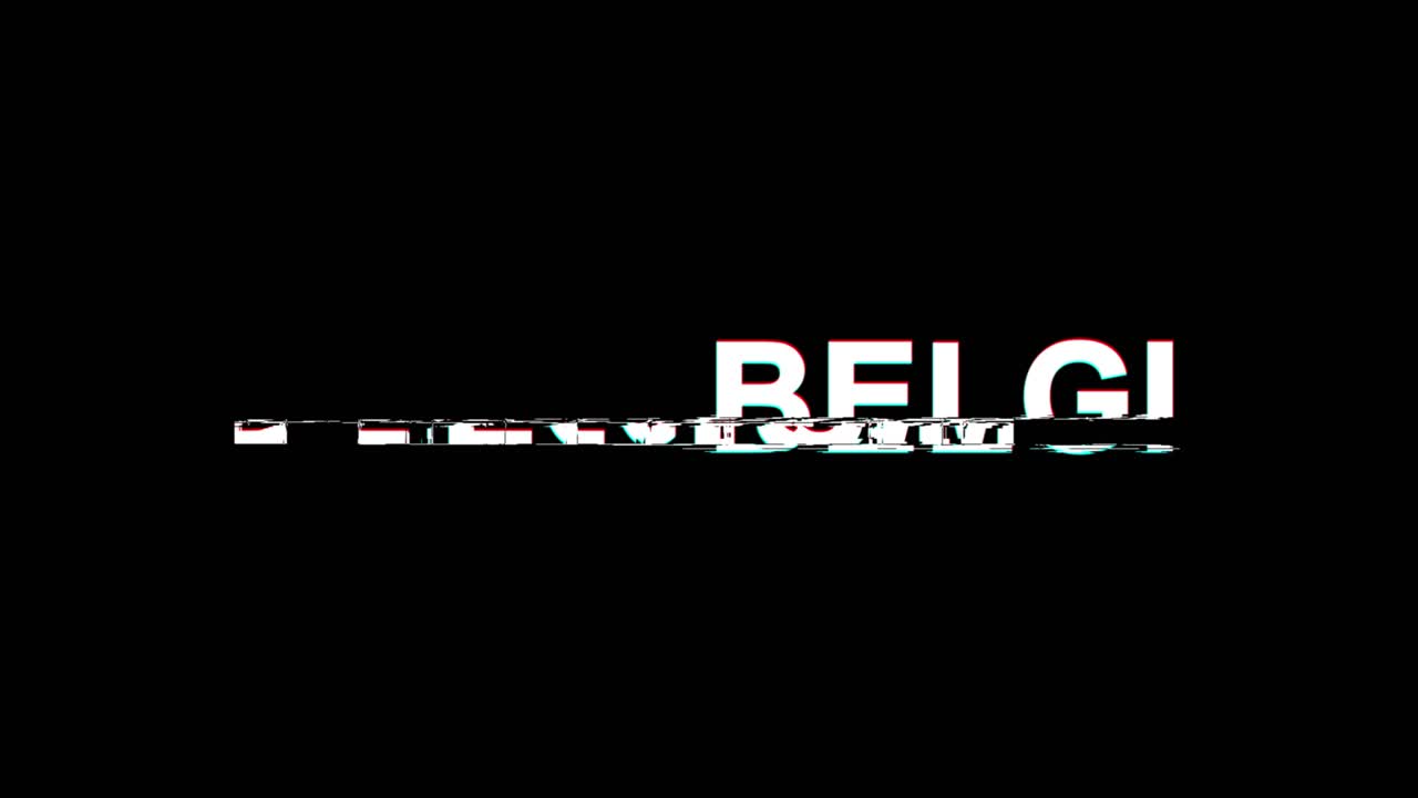 The word Belgium on a black background