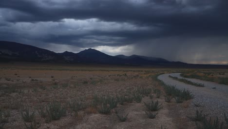 rainclouds gather over great basin national park and the snake mountain range near baker, nevada