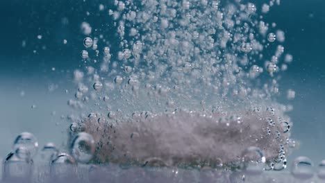 effervescent tablet dissolving in water