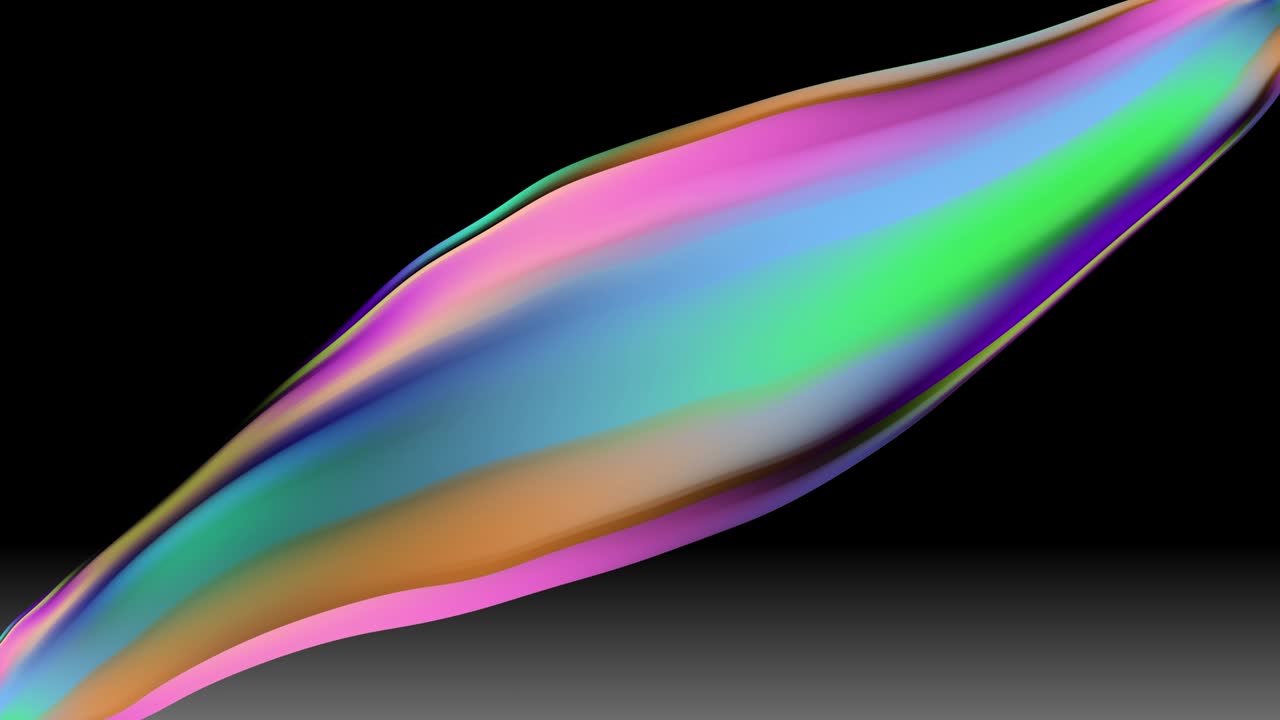 무지개 색의 타원형 비누 거품 모션 그래픽