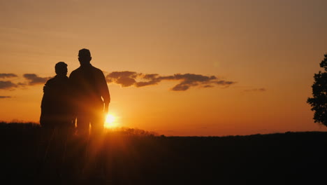 couple watching sunset