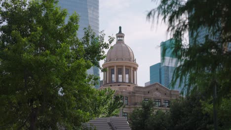 view of the historic 1910 harris country courthouse in downtown houston