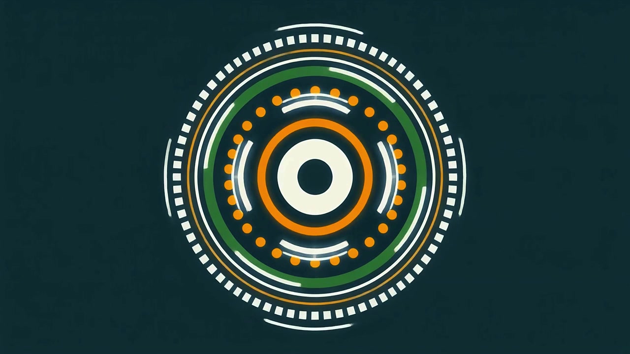 Animated Futuristic Circular HUD Target Graphic