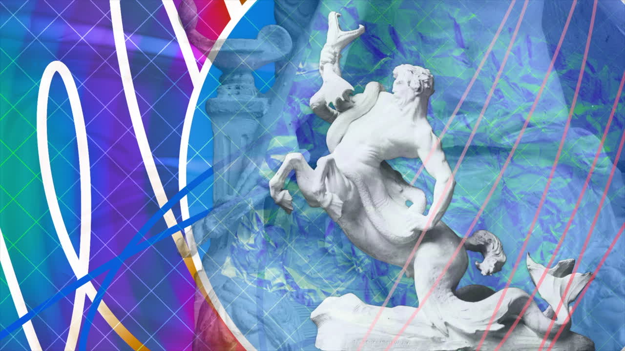 히포캠퍼스의 추상적인 콜라지