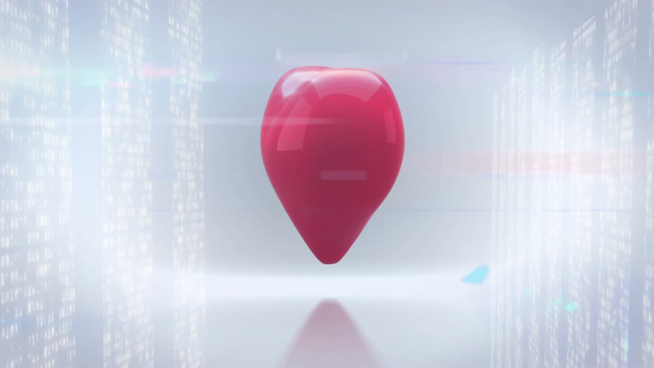 While streaming code floating red heart flipping and shattering fragments showing data collapse