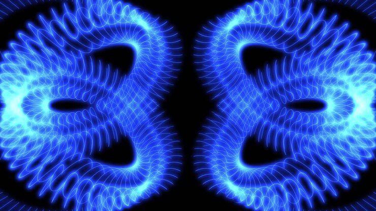 Abstract rotating blue animated backdrop loopable
