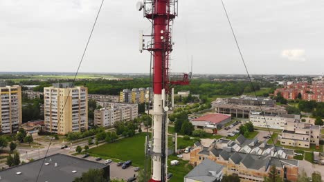 old tv tower structure in siauliai city, lithuania