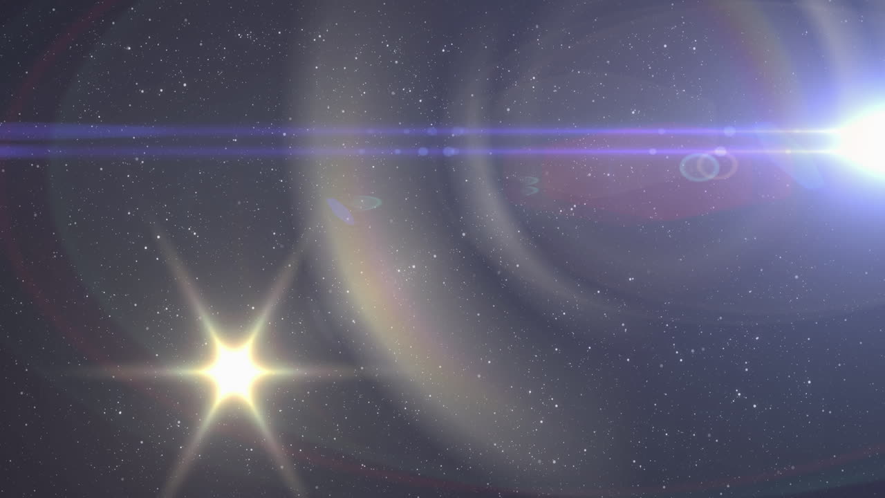 검은 바탕에 있는 밝은 반점의 애니메이션