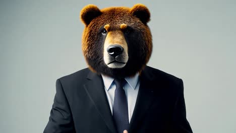 a bear in a suit