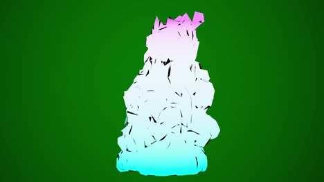 una animación de un fuego azul en cel sombreado. clave de croma. efecto visual para dibujos animados o videojuegos