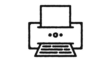 imágenes de animación de icono de impresora y canal alfa