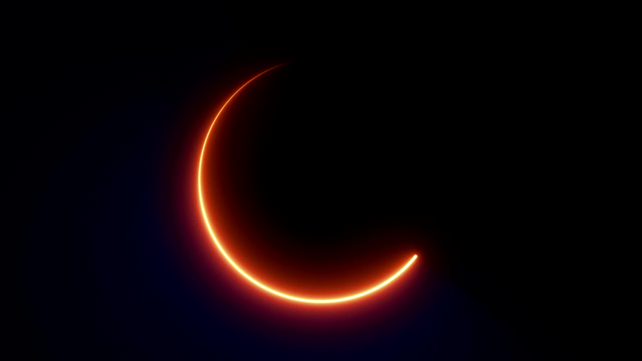 Light glowing neon shape animation