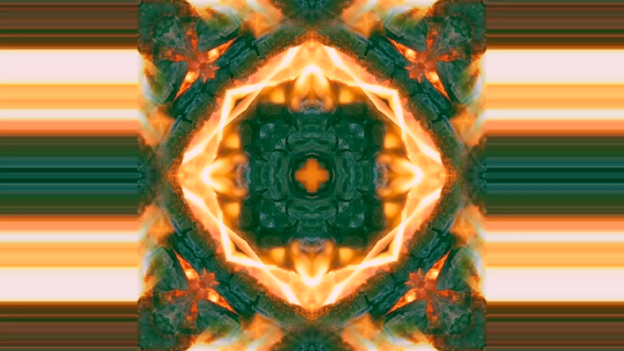 arte del caleidoscopio, el fuego, la simetría, los psicodélicos