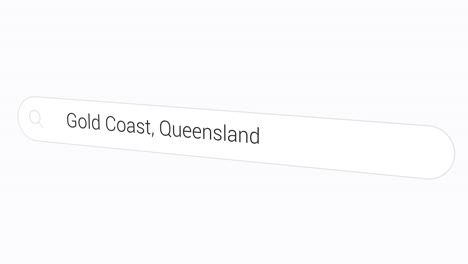 gold coast, queensland on search bar - responsive navigation menu