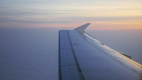 Blick-Auf-Den-Flugzeugflügel-Durch-Den-Illuminator