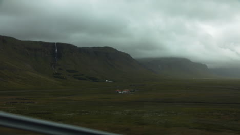 driving through iceland looking out window