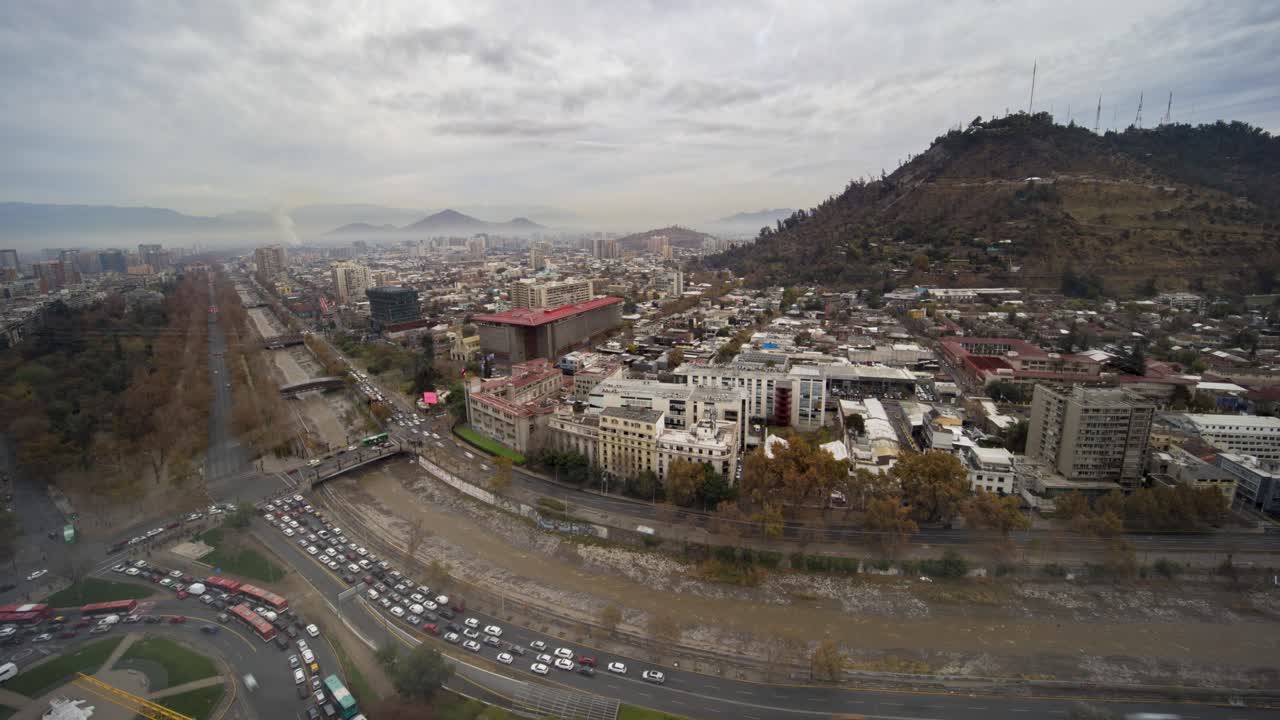 timelapse de la mañana en santiago chile