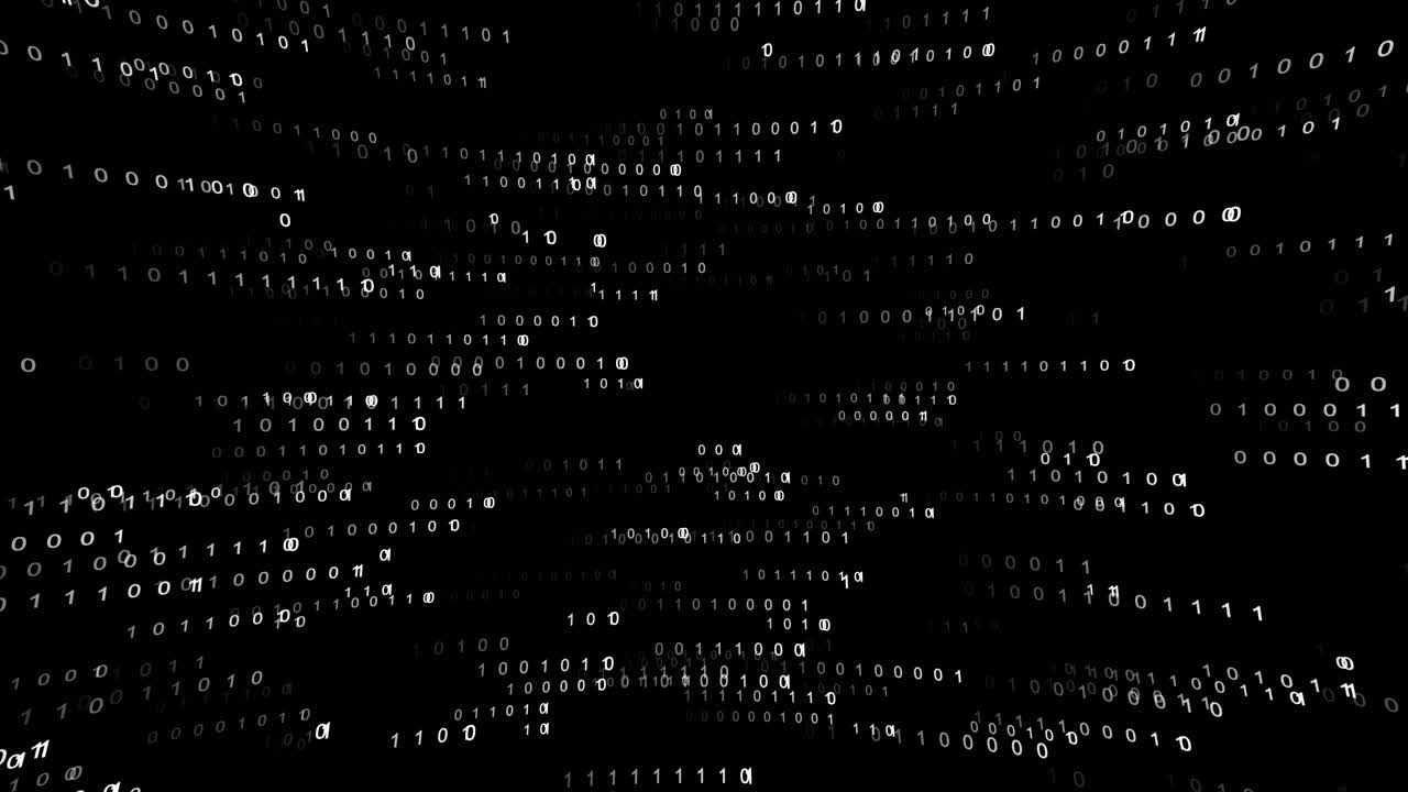 Binary code wave background digital binary code wave animation number animation futuristic matrix