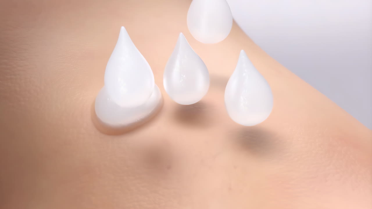 Skincare product absorption on skin