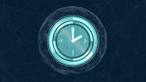 movimiento de reloj y red de conexiones
