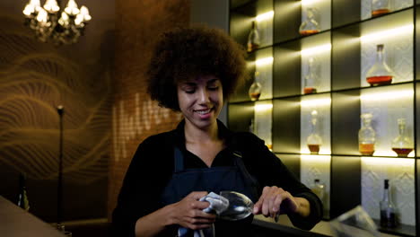 bartender working in the pub