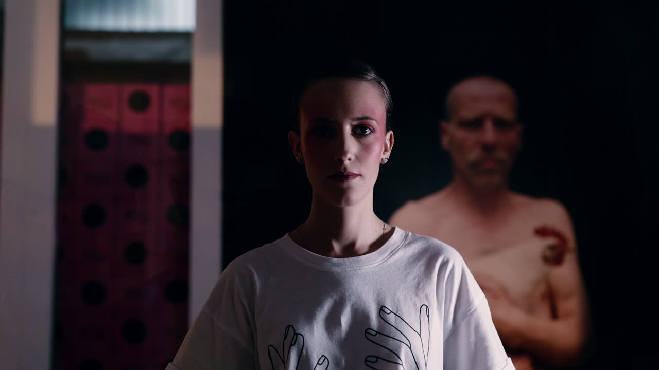 Woman Portrait in an Art Gallery