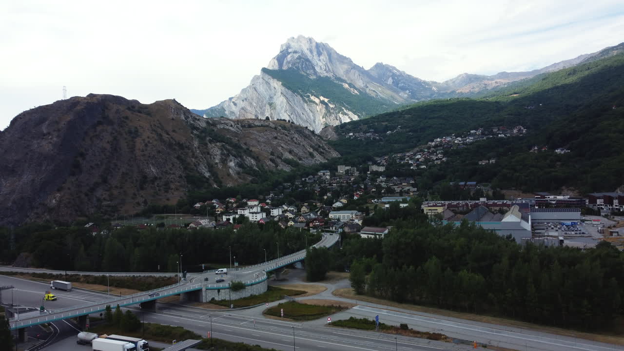 Mountain Town in the Alps