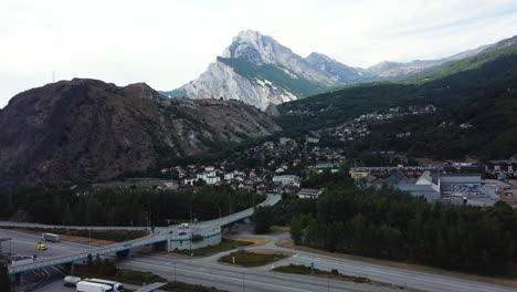 mountain town in the alps