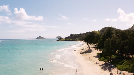 drone aereo girato lungo le spiagge delle hawaii