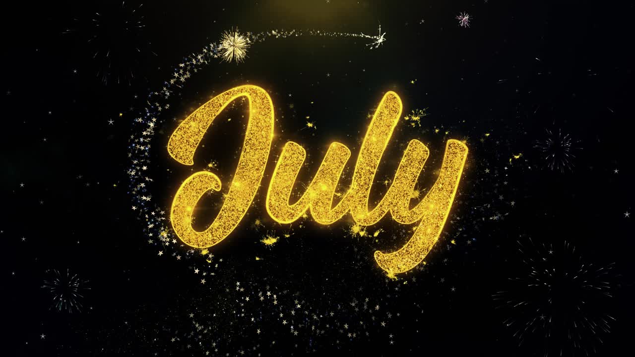 July Month Celebration with Fireworks