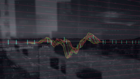 Animación-Del-Procesamiento-De-Datos-Sobre-Edificios-Modernos-Y-Paisajes-Urbanos