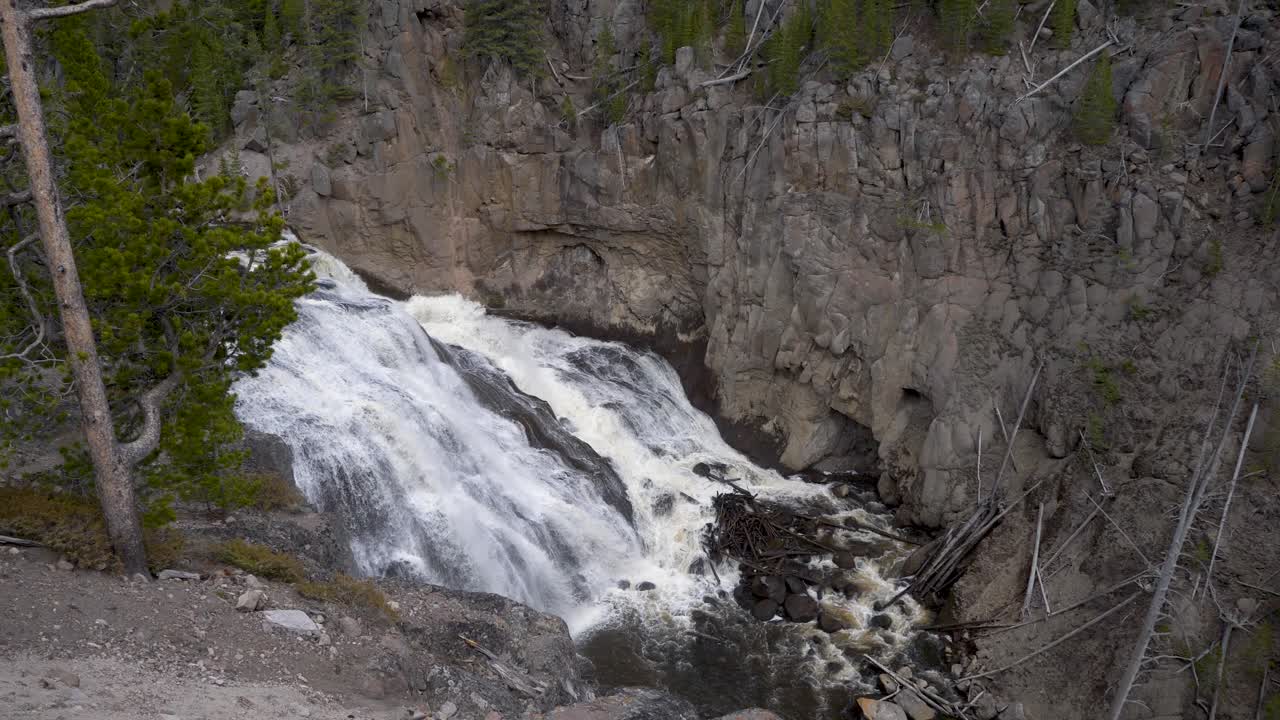 Utsikt over Gibbon Falls, Yellowstone SAKTE FILM