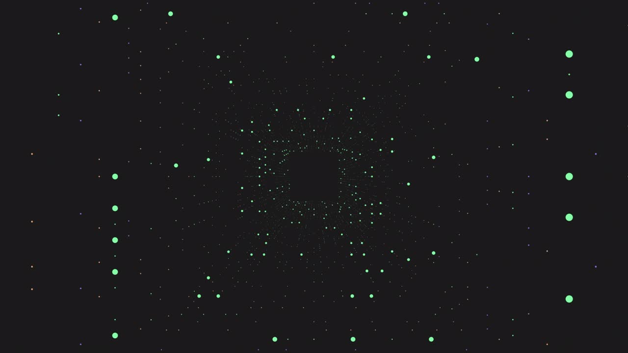 다채로운 선과 점이 있는 모션 스퀘어