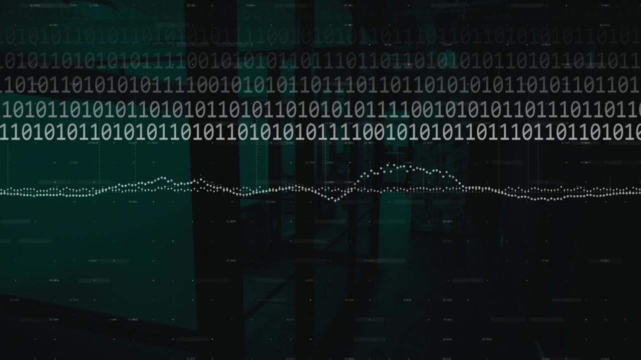 Animation of data processing and binary coding