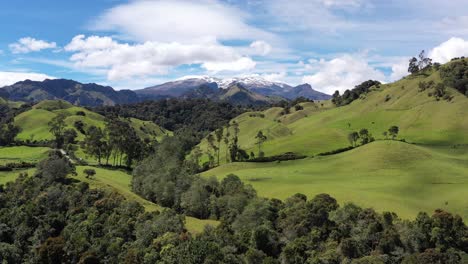 beautiful landscape where you can appreciate the snow-capped peak of el ruiz