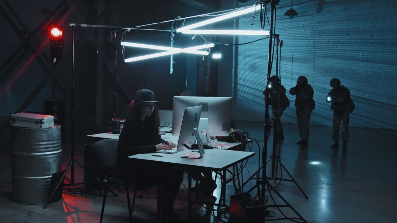 SWAT Team Storming Underground Hackers Hideout