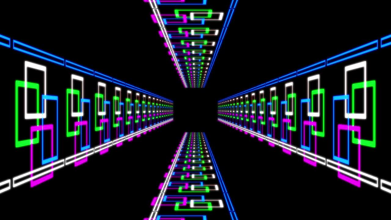 Cyber tunnel progress animation motion graphics