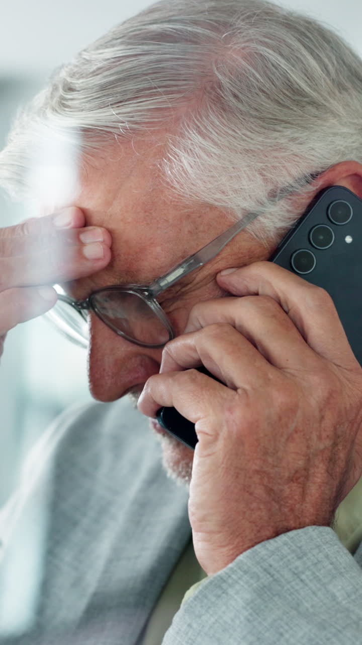 Senior man talking on his phone