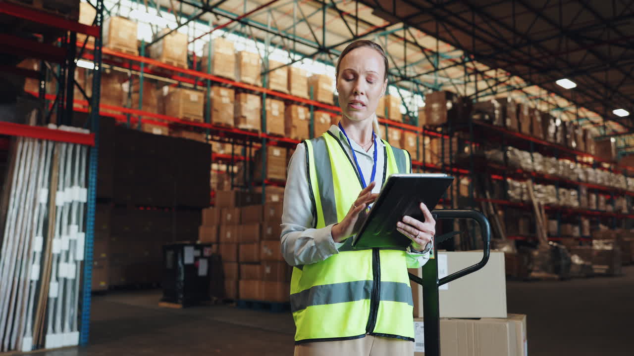 trabajador de almacén con clipboard
