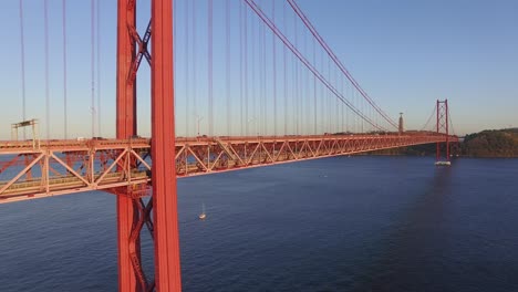 Antenne:-Brücke-Des-25.-April-In-Lissabon