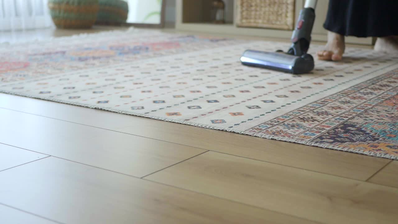 Vacuuming a Rug