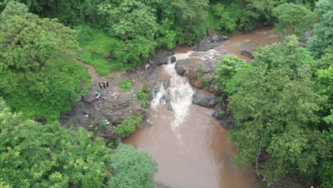 waterfall in the middle of rain forest in india